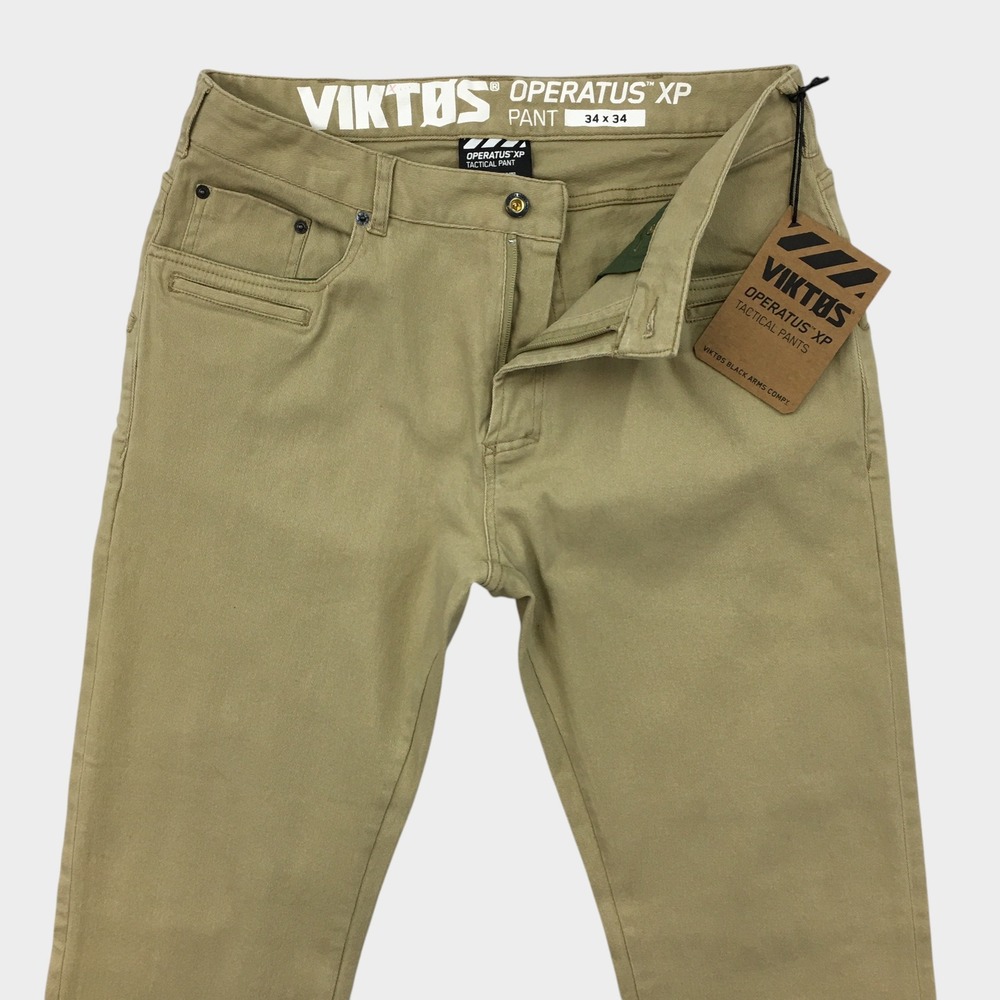 NEW! Viktos Operatus XP Tactical Pants Fieldcraft Tan Mens 34x34 Stretch Cotton